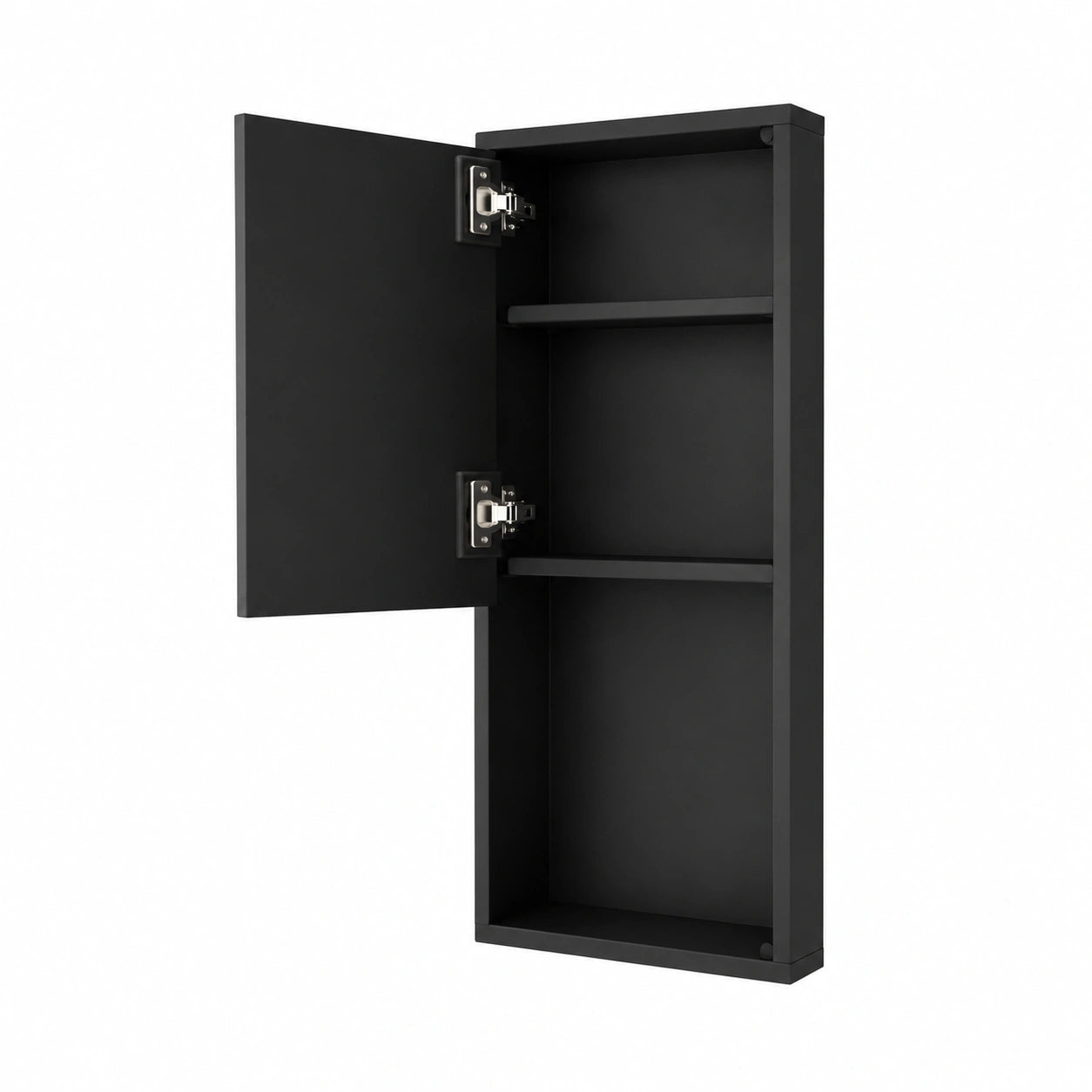 Schrank – 60 × 30 × 10 cm, aus Edelstahl, Schwarz