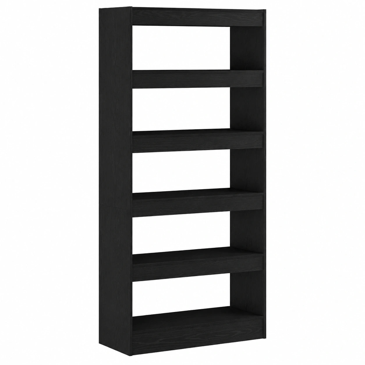Regal – 80 × 30 × 198 cm, aus Holzwerkstoff, Schwarz