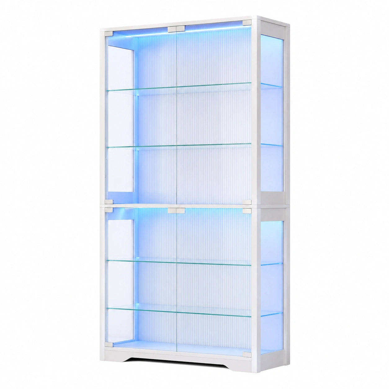 Vitrine – mit LED-Beleuchtung, für Wohnzimmer, Schlafzimmer und Büro