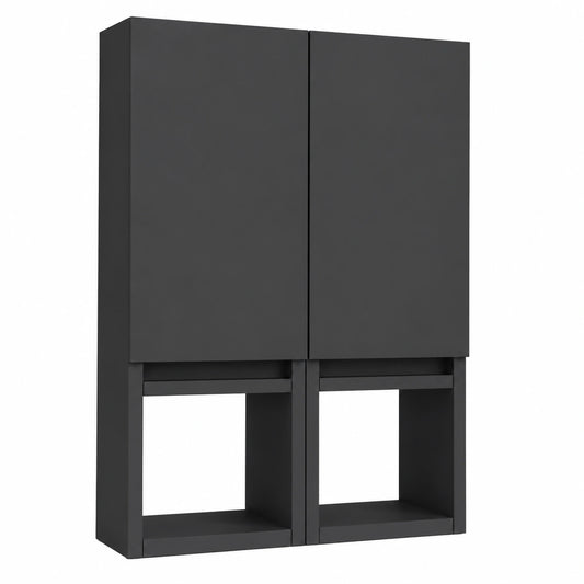 Hängeschrank – 75 × 56 × 25 cm, Anthrazit, für Badezimmer