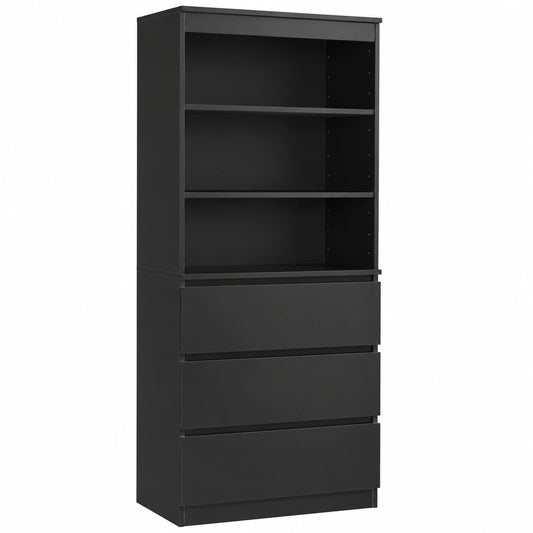 Bücherregal – 180 cm, mit Schubladen