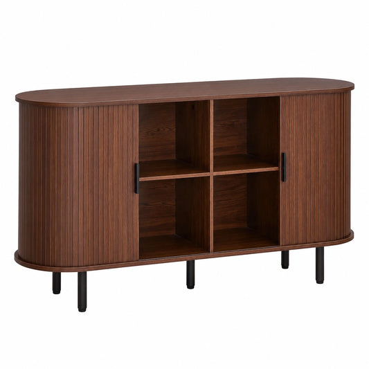 Sideboard – 140 × 40 × 75 cm, Walnuss, für Wohnzimmer und Flur