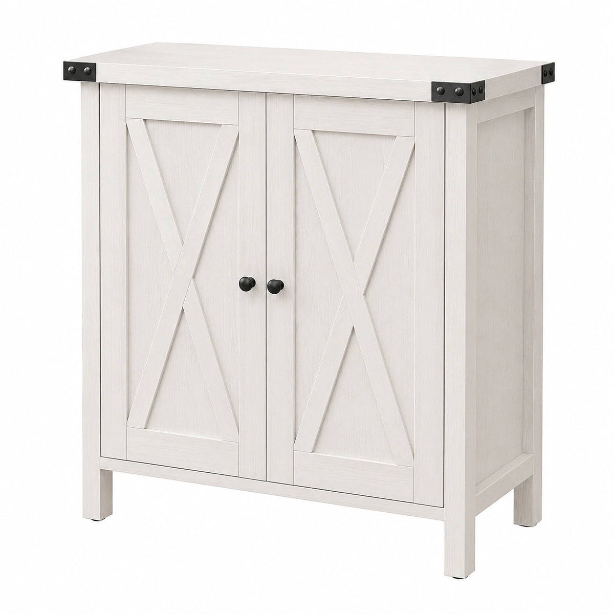 Sideboard – 76 × 40 × 80 cm, Landhausstil, mit Stauraum, aus MDF, für Esszimmer, Küche und Wohnzimmer