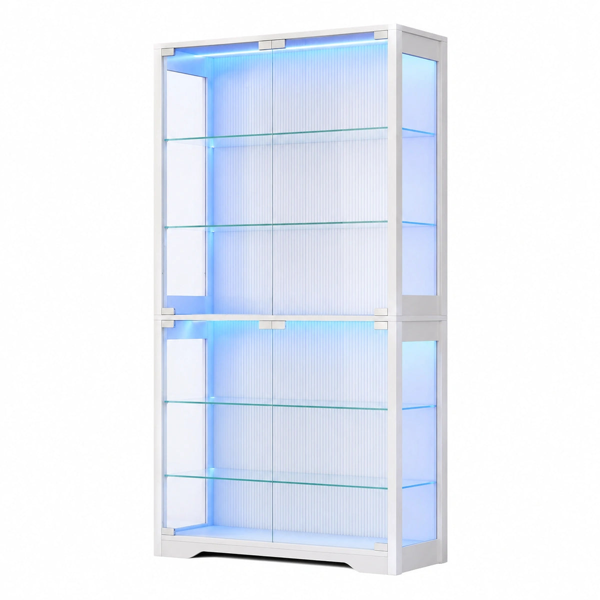 Vitrine – mit LED-Beleuchtung, für Wohnzimmer, Schlafzimmer und Büro