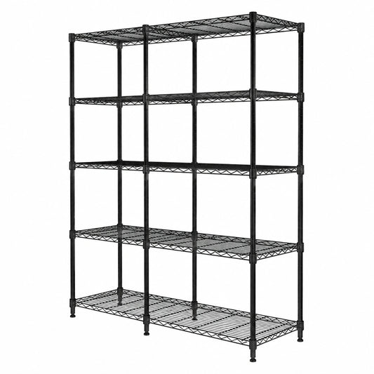 Regal – 2er-Set, 180 × 90 × 40 cm, höhenverstellbar, Schwarz, für Küche