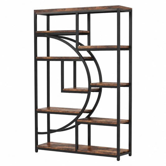 Bücherregal – mit Ablagen, freistehend, für Wohnzimmer und Schlafzimmer